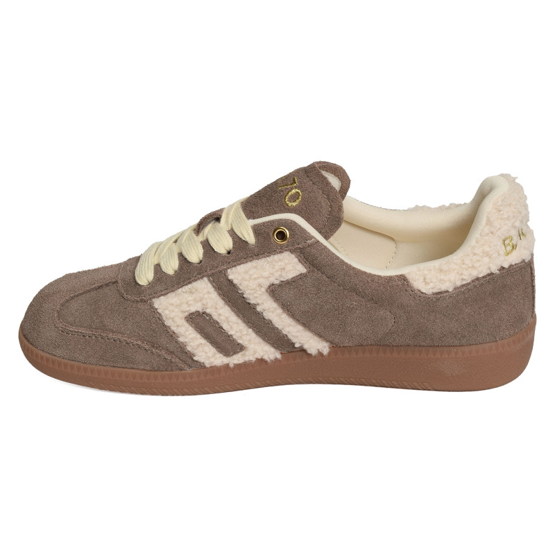 CLOUD FUR Taupe, Sneakers basses Back 70