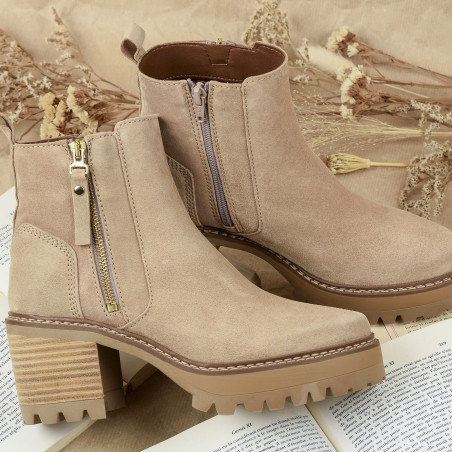 NEW AMELIE 2433 Beige, Bottines Alpe