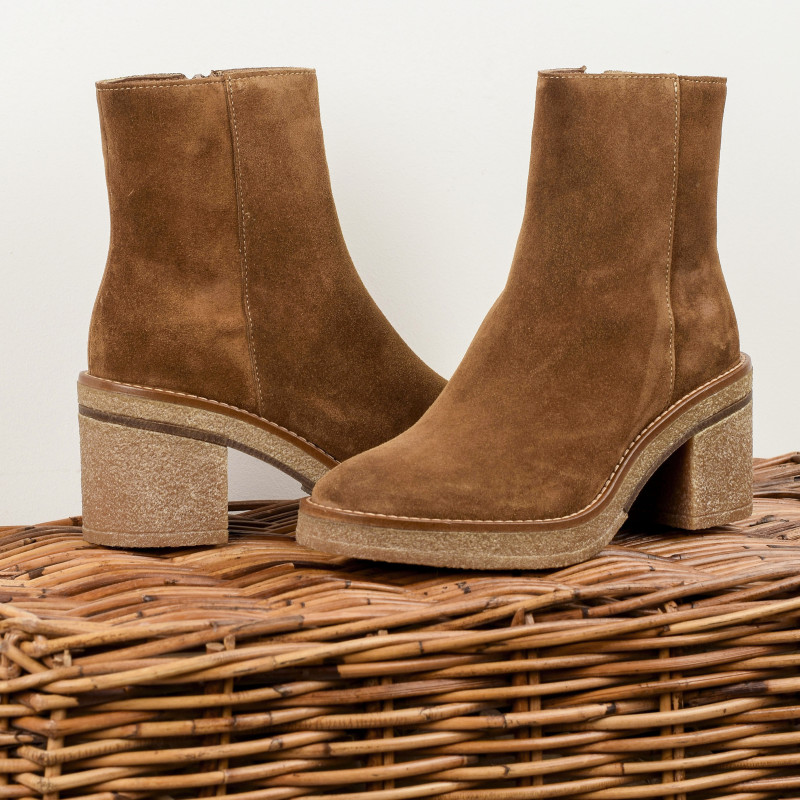 JANIS 2626 Camel, Bottines Alpe