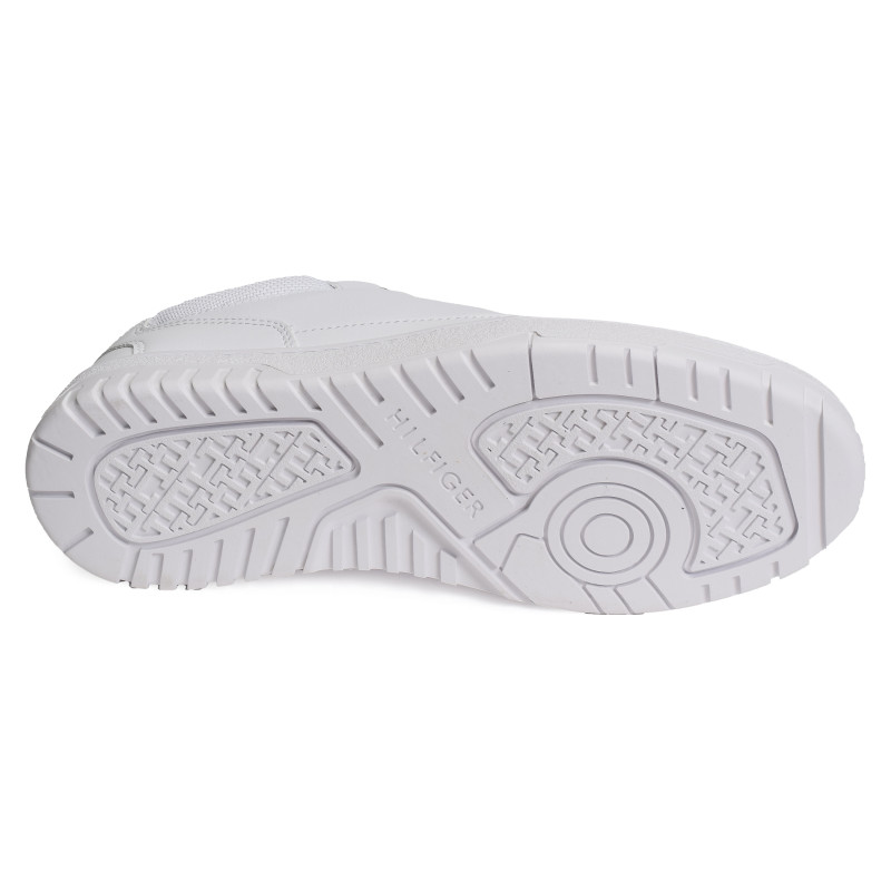 TH BASKET CORE LEATHER ESS 5040 Blanc, Sneakers basses Tommy Hilfiger