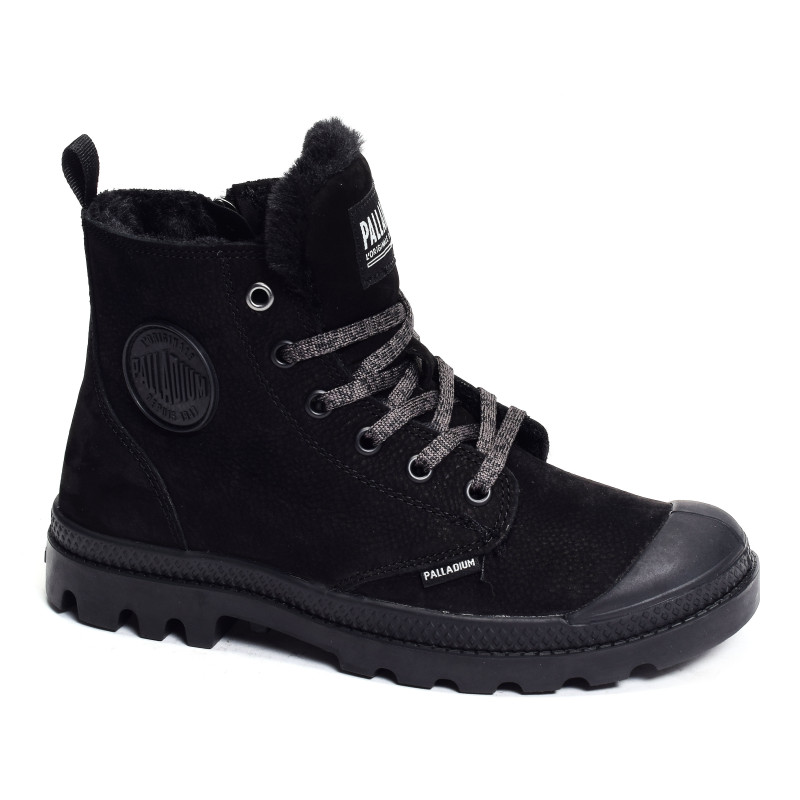 PAMPA HI ZIP Noir, Boots Palladium