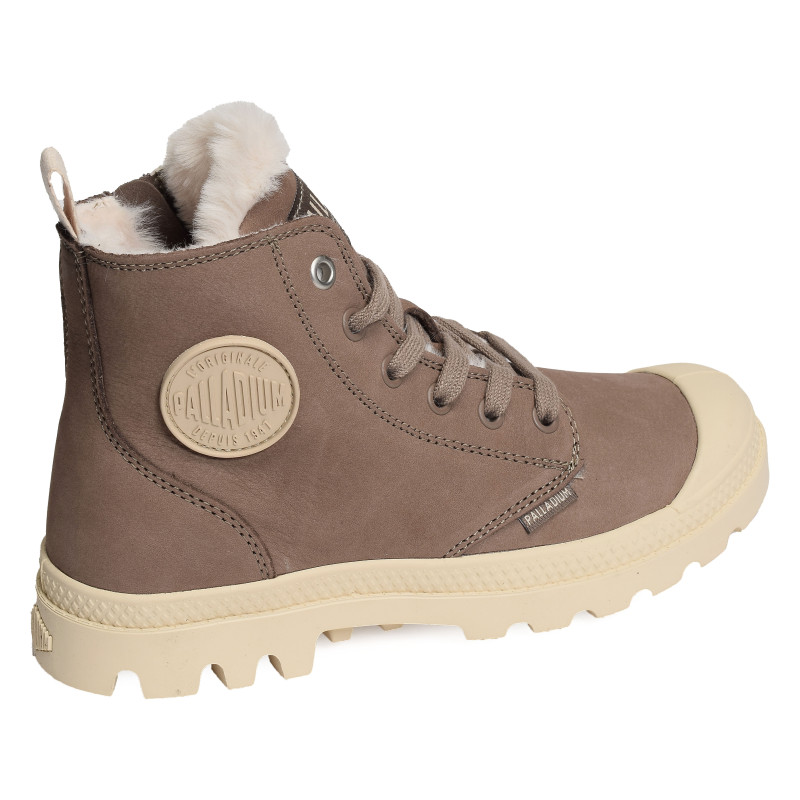 PAMPA HI ZIP Marron Beige, Boots Palladium