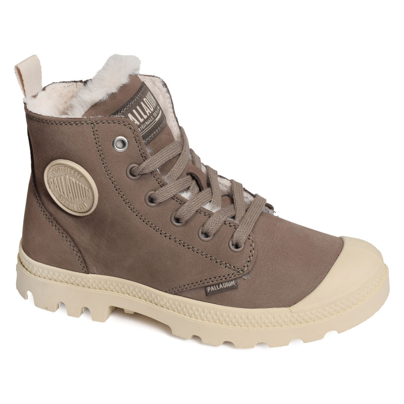 PAMPA HI ZIP Marron Beige, Boots Palladium