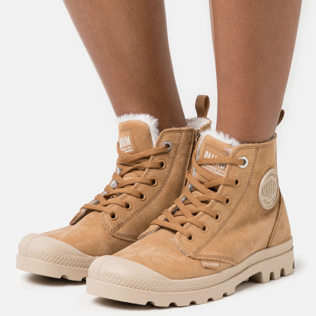 PAMPA HI ZIP Camel, Boots Palladium