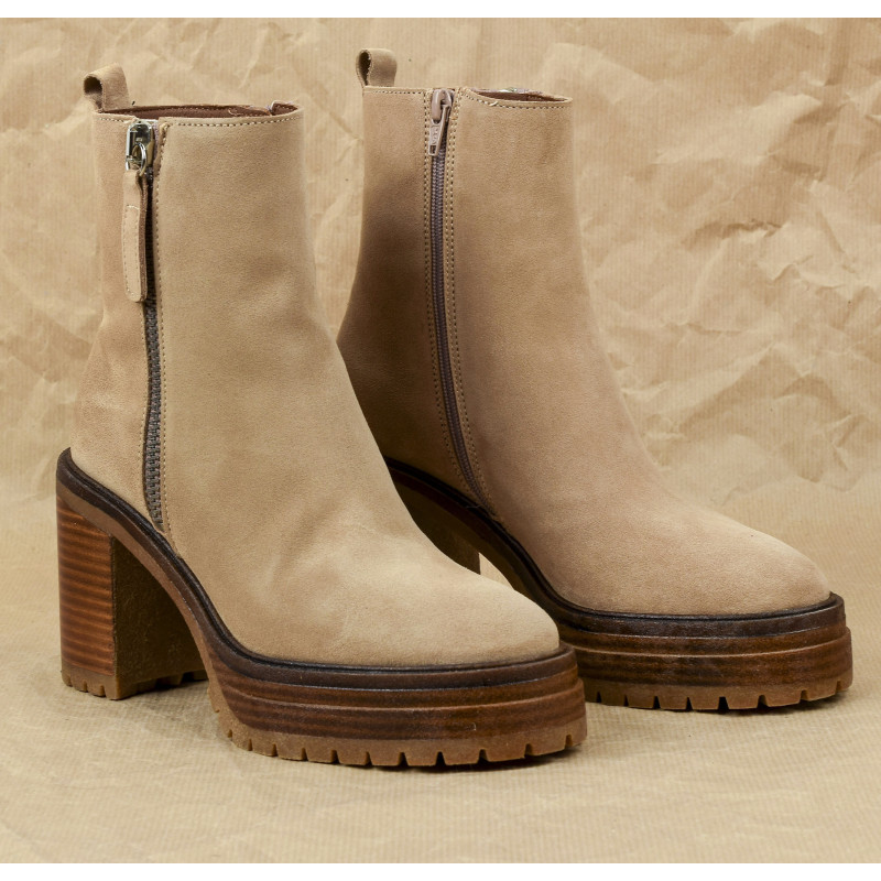 AMINA 2683 Beige, Bottines Alpe