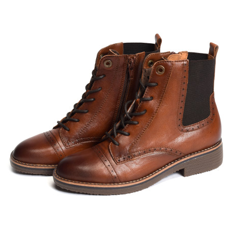 GELINE Cognac, Boots Fugitive