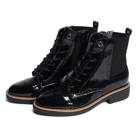 GELINE Verni Noir, Boots Fugitive