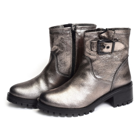CAICI Gris Métallisé, Bottines Follia Dolce