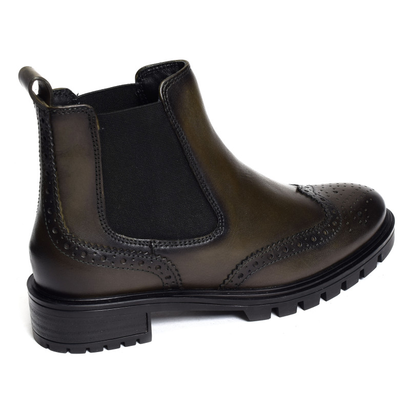 TULSA Kaki, Chelsea boots Ara