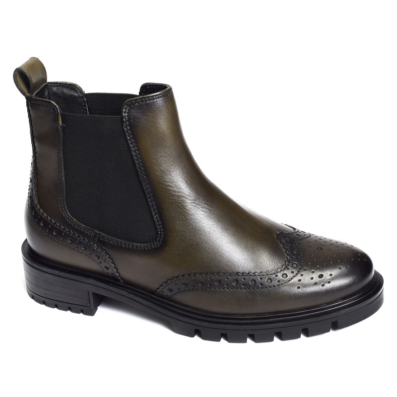 TULSA Kaki, Chelsea boots Ara