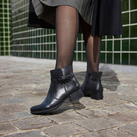 78676 Noir, Bottines Rieker