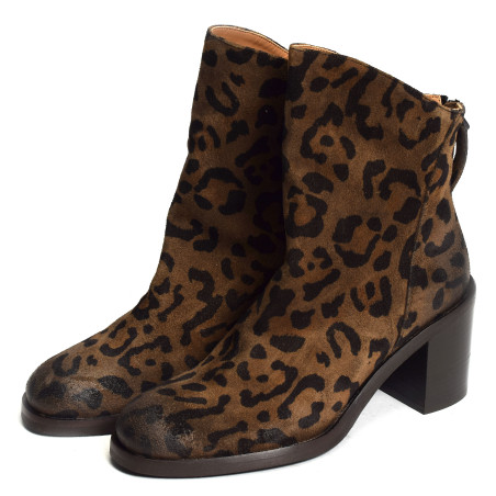 S756 Léopard, Bottines Mat 20