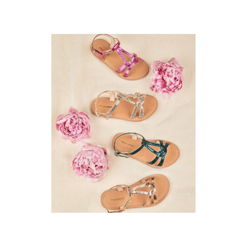 BACKLE Or Rose, Sandales plates & Nu-Pieds Les Tropéziennes