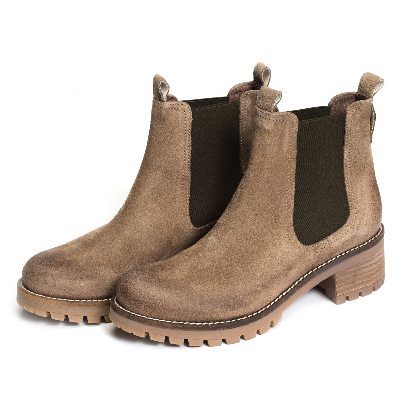 HALIMA Tabac, Chelsea boots Minka