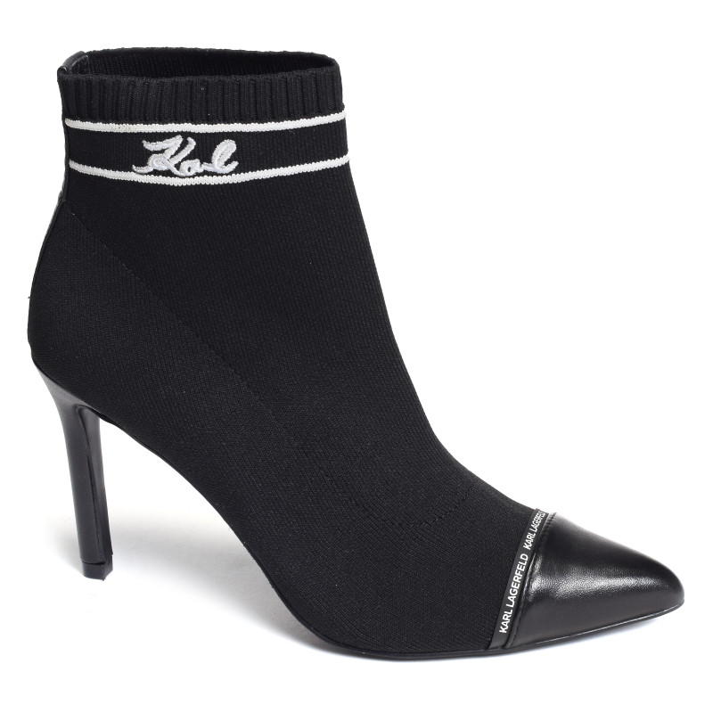 PANDARA MID KNIT Noir, Bottines Karl Lagerfeld