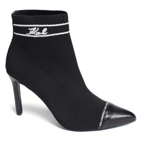PANDARA MID KNIT Noir, Bottines Karl Lagerfeld