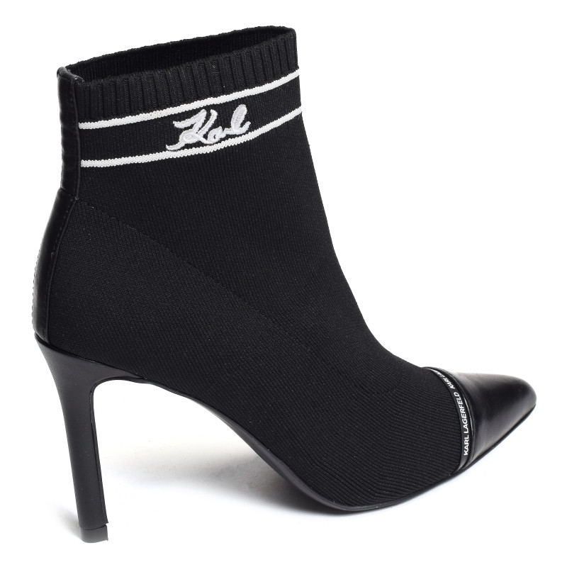 PANDARA MID KNIT Noir, Bottines Karl Lagerfeld