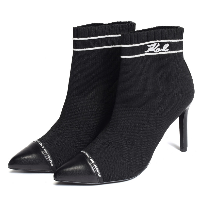 PANDARA MID KNIT Noir, Bottines Karl Lagerfeld