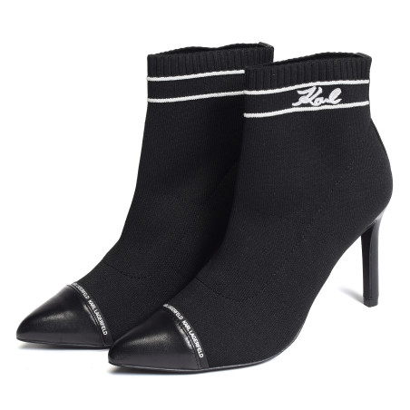 PANDARA MID KNIT Noir, Bottines Karl Lagerfeld