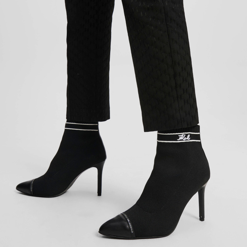 PANDARA MID KNIT Noir, Bottines Karl Lagerfeld