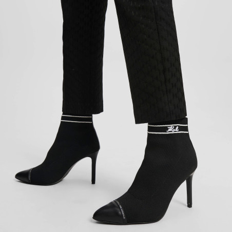 PANDARA MID KNIT Noir, Bottines Karl Lagerfeld