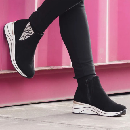 D0T75 Noir, Boots Remonte