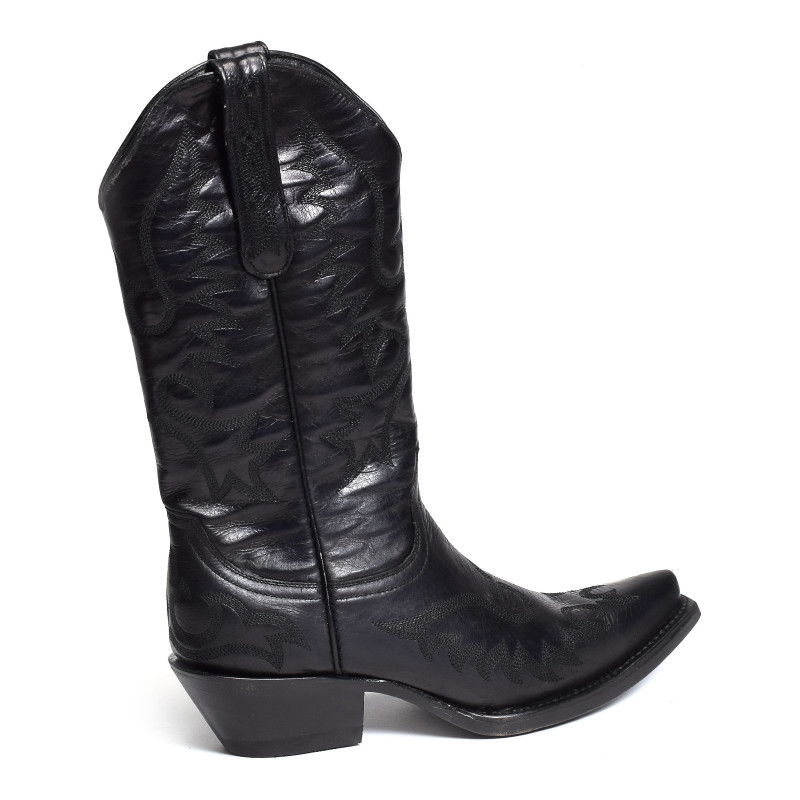 CHIQUITA Noir, Santiags  Mexicana