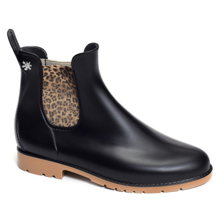 JUMPARDI Noir Léopard, Bottines Méduse