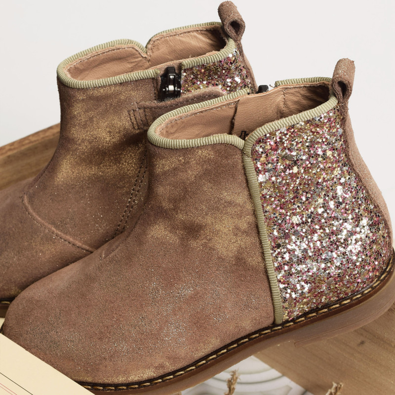 TRIP BACK Beige Platine, Bottines Pom d'Api