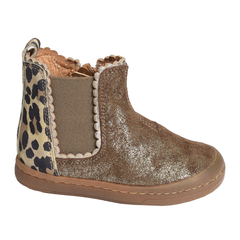 ALISIA Taupe Or, Chelsea boots Babybotte