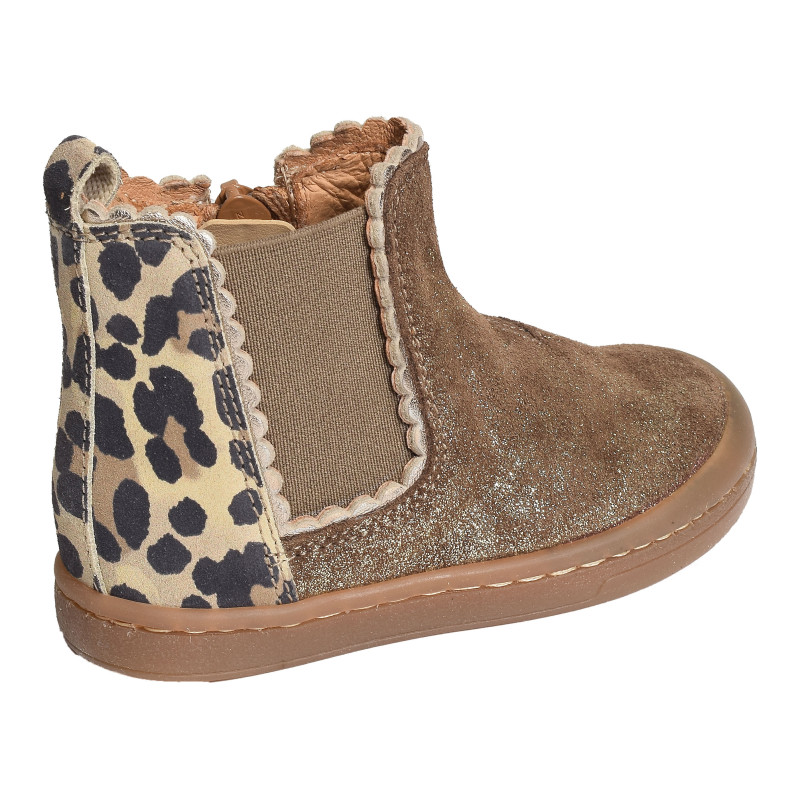 ALISIA Taupe Or, Chelsea boots Babybotte