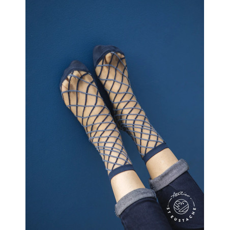 BROOKLYN BRIDGE Bleu, Chaussettes St Eustache