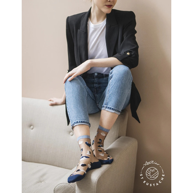 NEW YORK Bleu, Chaussettes St Eustache
