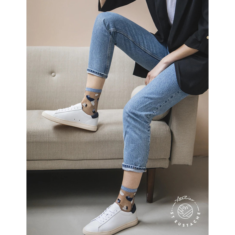 NEW YORK Bleu, Chaussettes St Eustache