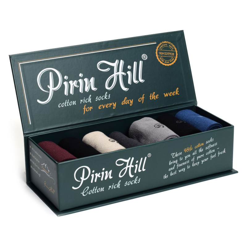 SEMAINIER COTON Multicolore, Chaussettes Pirin Hill