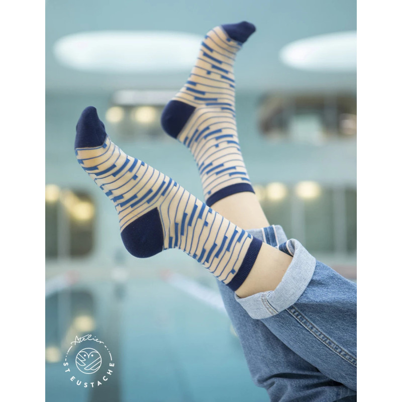 SHINJUKU Bleu, Chaussettes St Eustache SHINJUKU Bleu, Chaussettes St Eustache
