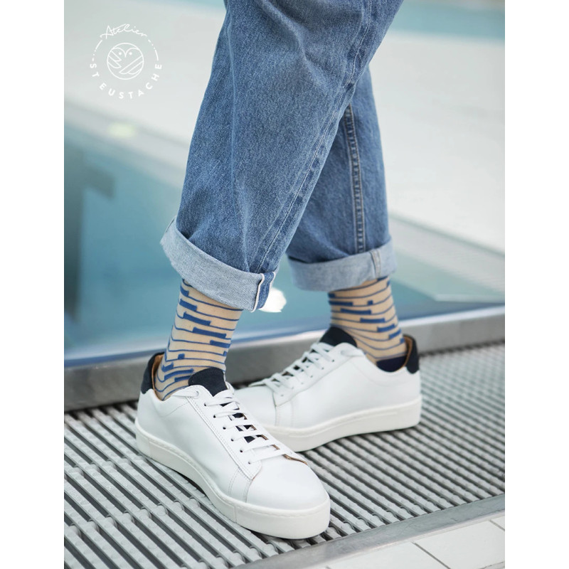 SHINJUKU Bleu, Chaussettes St Eustache SHINJUKU Bleu, Chaussettes St Eustache