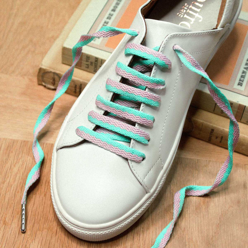 LACETS BICOLORE Violet Bleu, Lacets Froufrouz