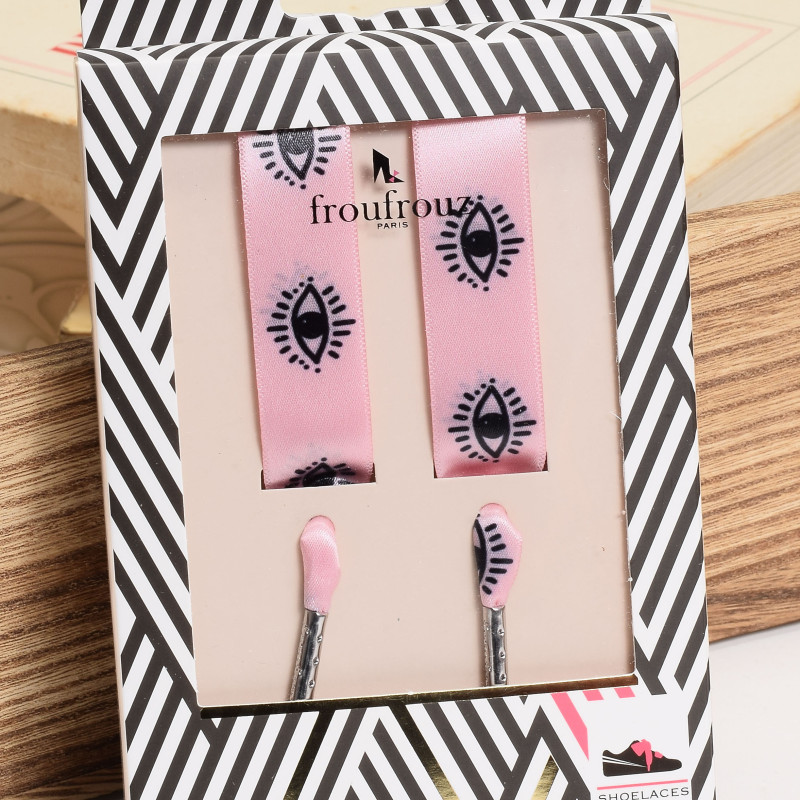 LACETS SATIN Rose, Lacets Froufrouz