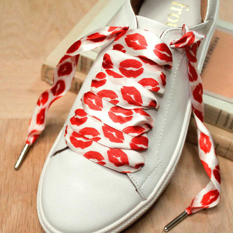 LACETS SATIN Rouge Blanc, Lacets Froufrouz LACETS SATIN Rouge Blanc, Lacets Froufrouz