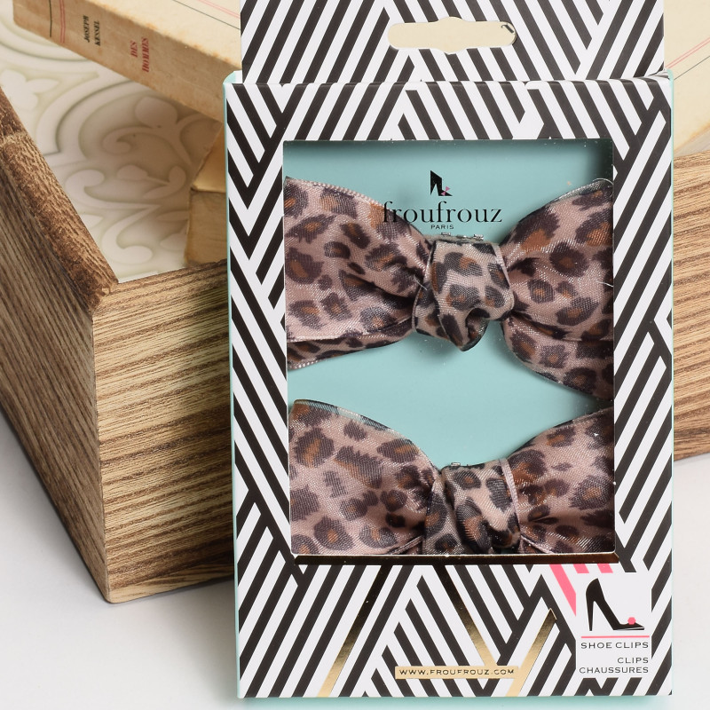 CLIPS LEONARDE Léopard, Bijoux de chaussures Froufrouz