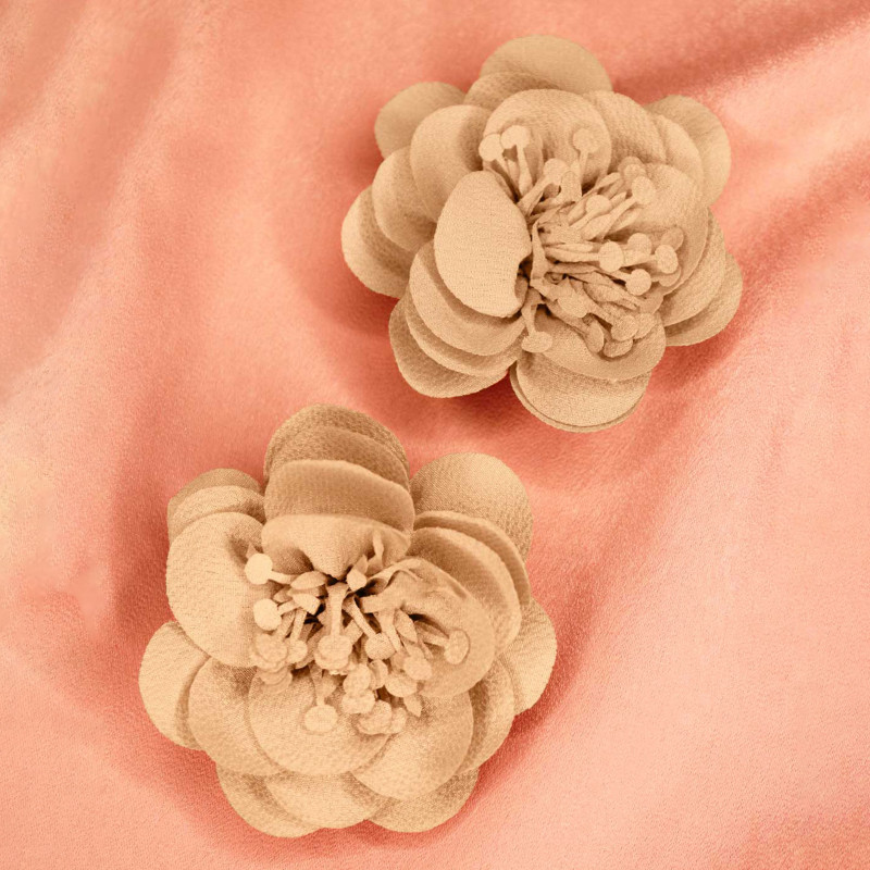 CLIPS MAHELIA Beige, Bijoux de chaussures Froufrouz