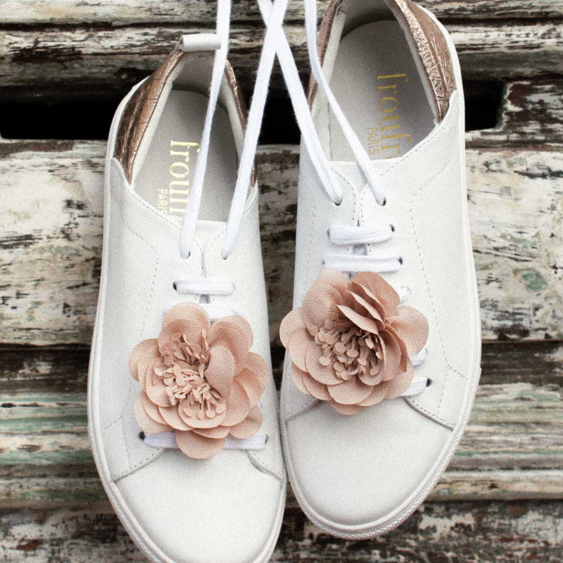 CLIPS MAHELIA Beige, Bijoux de chaussures Froufrouz