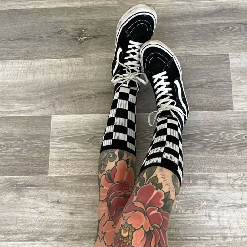 MN CHECKERBOARD II CREW Damier, Chaussettes Vans