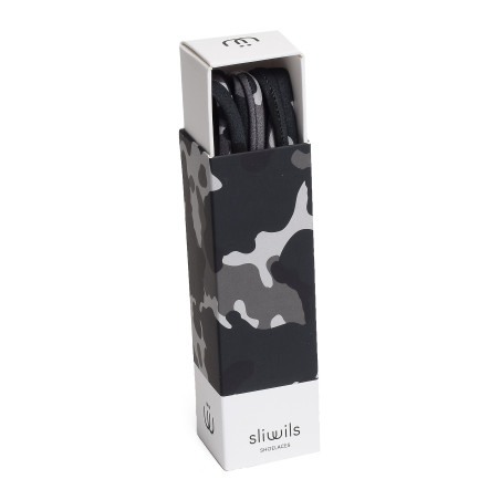 LACETS SAVAGE Noir Gris, Lacets Sliwils