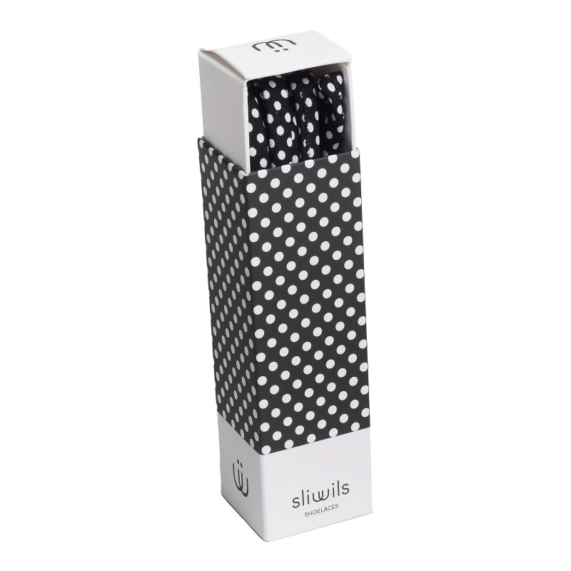 LACETS JAZZ Noir Blanc, Lacets Sliwils