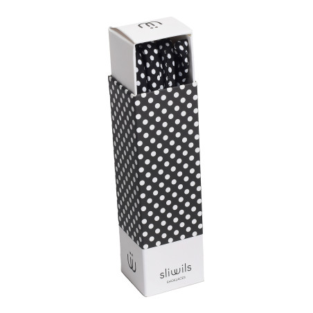 LACETS JAZZ Noir Blanc, Lacets Sliwils