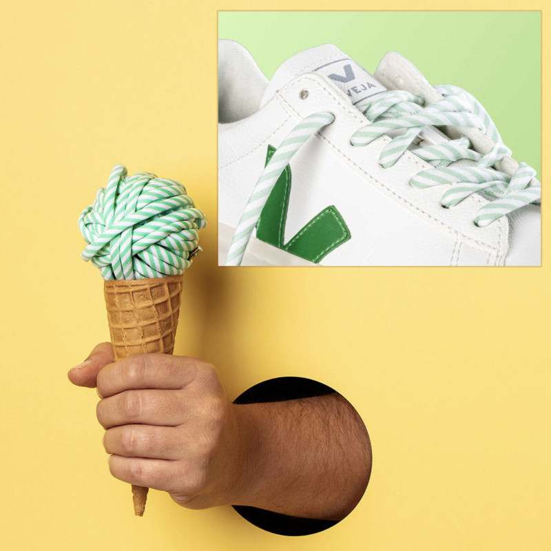 LACETS LTD EDITION Blanc Vert, Lacets Sliwils