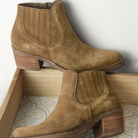 6416 Taupe, Bottines Patricia Miller