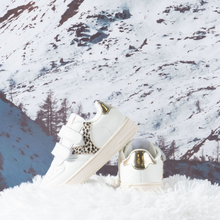 1124106 Blanc Léopard, Sneakers basses Victoria